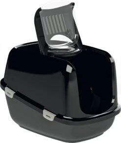 PeeWee Kattenbak XXL EcoDome Startpakket - Zwart - 66,5 X 48,5 X 46,5 Cm -Huisdierbenodigdheden 1012x1200