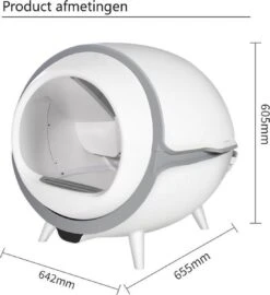 Merkloos Premium Kattenbak - Automatische - Zelfreinigende - Elektrische Kattenbak - Design Kattenbak -Huisdierbenodigdheden 1099x1200