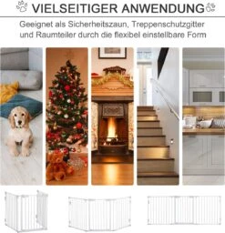 PawHut Afschermhek Voor Honden Veiligheidshek Hondenhek 3 Elementen Kunststof Wit D06-100V01 -Huisdierbenodigdheden 1160x1200 2
