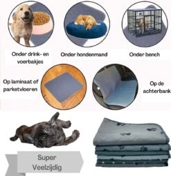 XXL Puppy Training Pad - Plasmat - Zwart - 104 X 104 Cm - Hondentoilet - Herbruikbaar - Wasbaar -Huisdierbenodigdheden 1167x1200
