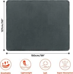 Hondendeken, Fleece, Waterdicht, Wasbaar, Hondenmat, Huisdier, Warme Zachte Deken Voor Hondendeken, Kattendeken, Deken Voor Katten En Honden, Waterdichte Deken Voor Bank, Bed, 150 X 127 Cm -Huisdierbenodigdheden 1185x1200 3