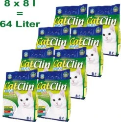 Merkloos CatClin Silica Kattenbakvulling Bundelvoordeel 8 X 8L