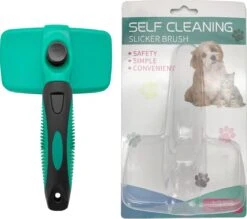 ElegaPet Hondenborstel Groen - Hondenhaar Verwijderen - Kat En Hondenkam - Slickerborstel Hond En Kat - Groomer - Ondervacht Kam Hond - Borstel Hond - Hondenborstel Langharig En Kortharig - Slickerborstel - Anti Klit/Knopen/Huidschilfers -Huisdierbenodigdheden 1200x1062 1