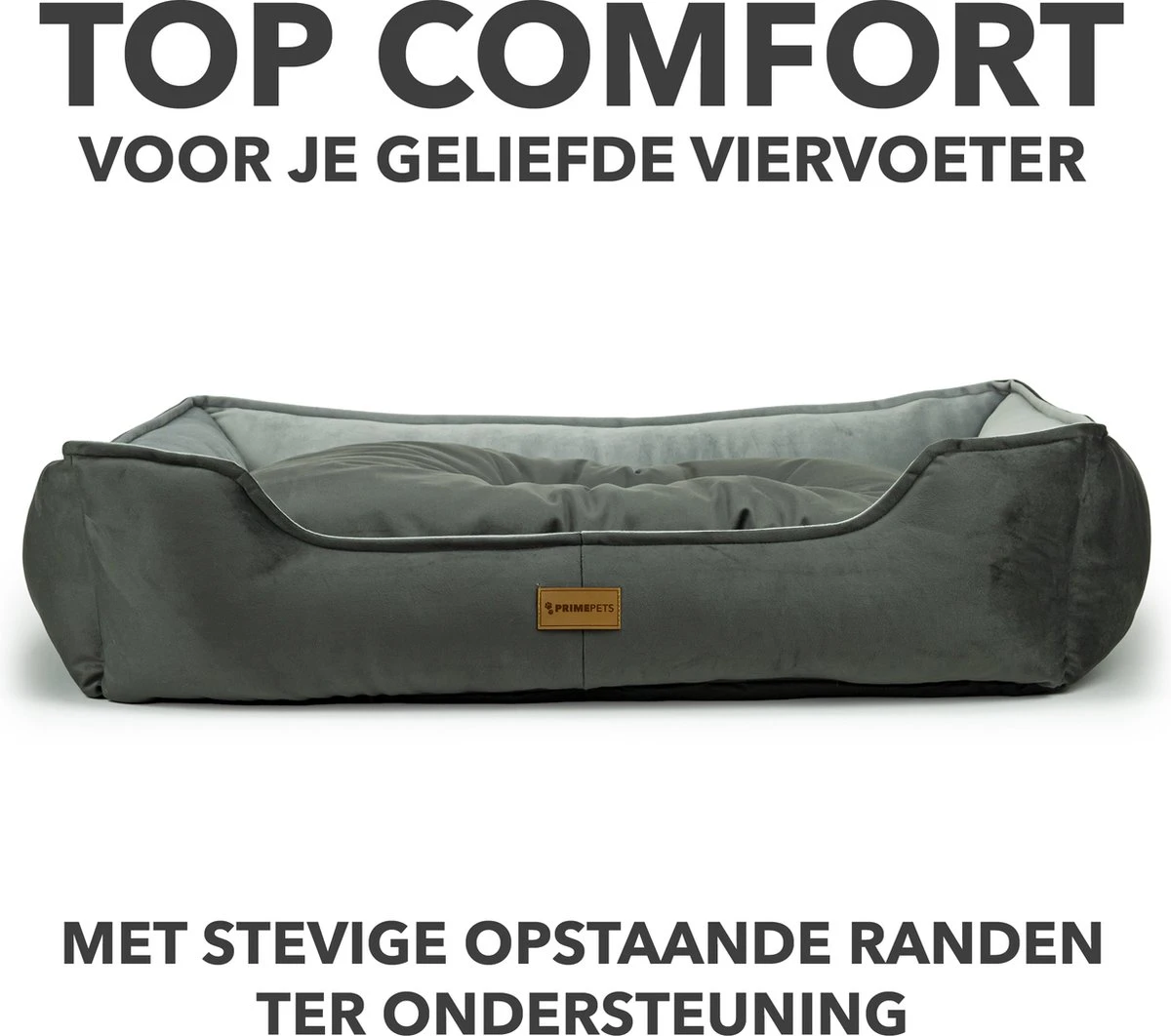 Primeplus Grote Hondenmand XL - Grijs - 100x80x20 CM - Orthopedische Hondenmanden - Hondenkussen 9 Primeplus Grote Hondenmand XL - Grijs - 100x80x20 CM - Orthopedische Hondenmanden - Hondenkussen - Afbeelding 7