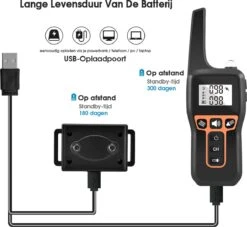 Anti Blafband EN Trainingshalsband In 1 - UNIEK SYSTEEM - 1000m Bereik - 100 Levels - Trainingsband - Antiblafband - Teletac - Geluid En Vibratie/trilling - Grote En Kleine Honden - Volledig Waterdicht - Anti Blafband -Huisdierbenodigdheden 1200x1101