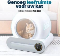 BOME Automatische Kattenbak - Zelfreinigende Kattenbak - Met App En Touchscreen - 65L -Huisdierbenodigdheden 1200x1117 3