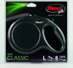 Flexi Rollijn New Classic Tape Large 8 M - Hondenriem - Zwart Tot 50kg -Huisdierbenodigdheden 1200x1129