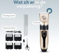 BYER Professionele Dieren Tondeuse Set - Voor Huisdieren Katten & Honden - Draadloos - Oplaadbare Pet Trimmer - Dog Tondeuze Clipper - 5 Standen & Vier Opzetkammen - Low Noise -Huisdierbenodigdheden 1200x1142 7