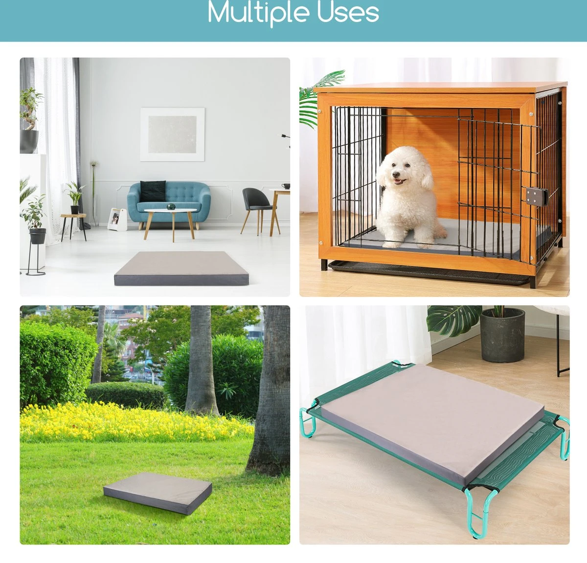 Nobleza Orthopedische Hondenkussen Wasbaar - Hondenbed - Maat L: 90 X 70 X 8 Cm - Grijs 10 Nobleza Orthopedische Hondenkussen Wasbaar - Hondenbed - Maat L: 90 X 70 X 8 Cm - Grijs - Afbeelding 8