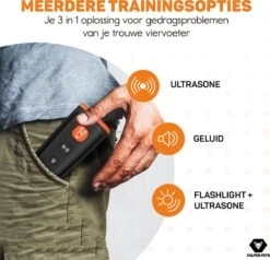 Vulpes Pets® Ultrasone Anti Blaf Apparaat – 3-in-1 Anti Blaf Apparaat Pro - Diervriendelijk & Zonder Schok - Alternatief Anti Blafband - Voor Kleine & Grote Honden - Audio - Flashlight - USB-Oplaadbaar -Huisdierbenodigdheden 1200x1157 2
