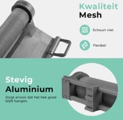 Château Animaux® - Tot 180cm Breed Traphekje Oprolbaar Hond - Stijlvolle Oplossing - Dieren Hek - Honden Hek -Huisdierbenodigdheden 1200x1165 4