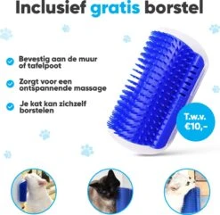 BFreshPets Kattenluik + Massageborstel - Met Tunnel - 4 Vergrendelingsstanden - Weersbestendig - Maat L - Zwart - 27 X 24 Cm -Huisdierbenodigdheden 1200x1173 2