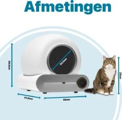 BOME Automatische Kattenbak - Zelfreinigende Kattenbak - Met App En Touchscreen - 65L -Huisdierbenodigdheden 1200x1182 3