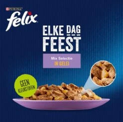 Felix Elke Dag Feest Mix Selectie In Gelei - Katten Natvoer - 80 X 85g -Huisdierbenodigdheden 1200x1193 6