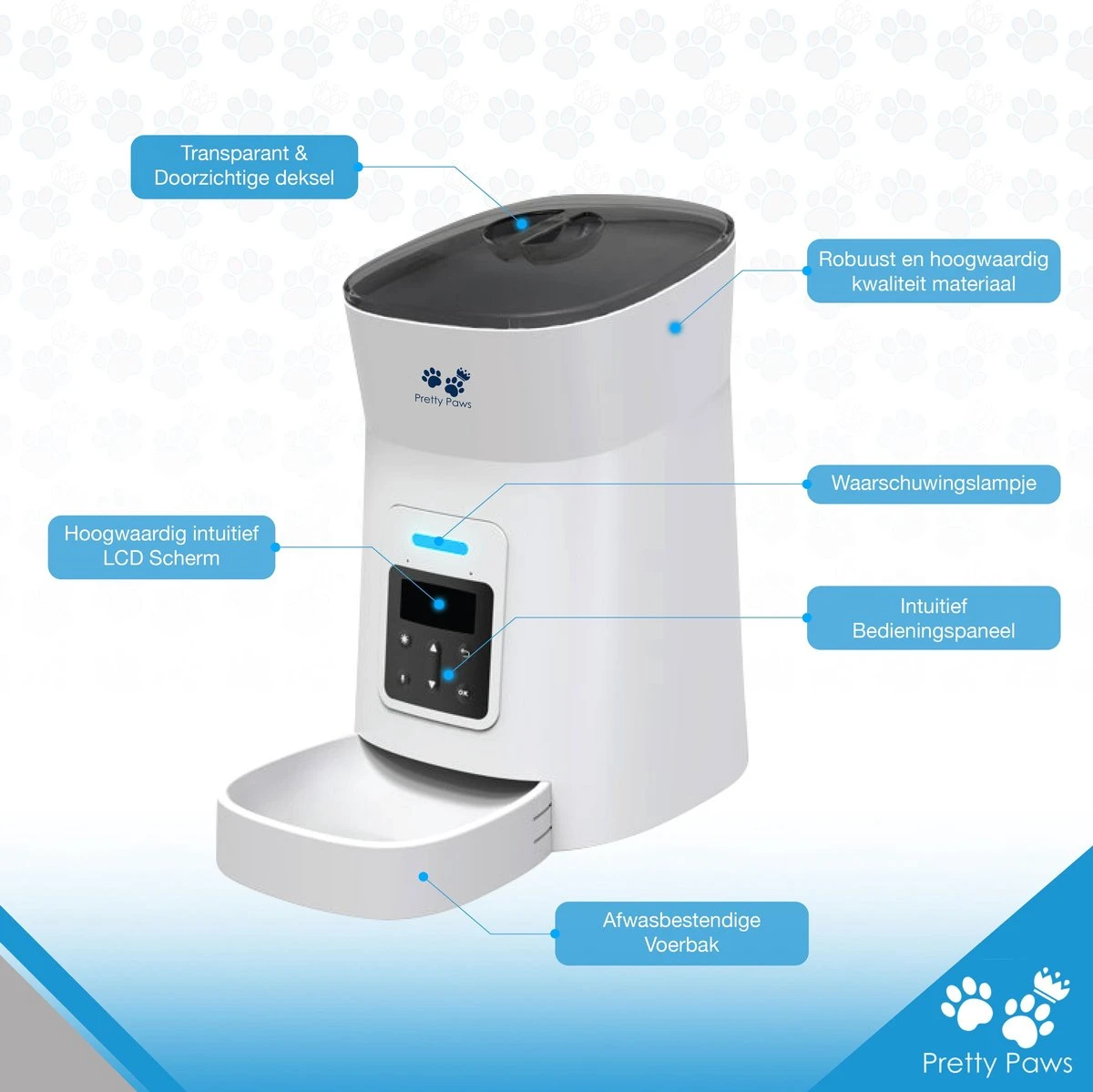 Pretty Paws PP002 Professionele Automatische Voerbak Kat- Stemrecorder - Voerautomaat - Katten Voerbak - Minimalistisch 4 Pretty Paws PP002 Professionele Automatische Voerbak Kat- Stemrecorder - Voerautomaat - Katten Voerbak - Minimalistisch - Afbeelding 2
