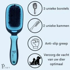 Petsify - Dierenborstel - Professionele 5 In 1 Hondenborstel - Voor Hond En Kat - Tweezijdig - Hondenkam - Kattenborstel - Kattenkam -Huisdierbenodigdheden 1200x1200 14