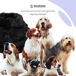 All 4 Pets Supply® Hondenmand Donut - Maat XL - Geschikt Voor Honden Tot 100 Cm - Hondenkussen - Zwart -Huisdierbenodigdheden 1200x1200 171