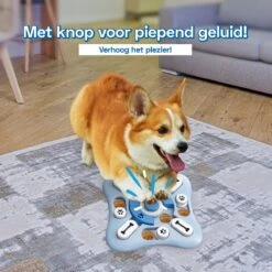 Honden Speelgoed Intelligentie – Hondenpuzzel - Interactieve Training – Voorkomt Verveling – 16 Vakjes – 11 Verplaatsbare Schuifjes - Denkspelletjes Voor Honden - Anti Schrokbak Hond – LumifyMe -Huisdierbenodigdheden 1200x1200 192