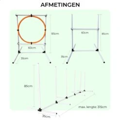 AYOO Agility Voor De Hond - Honden Training - Honden Behendigheid Set - Hondenparcours - Training Huisdieren - Honden Agility Set - Slalom - Horde - Draagzak - Agility Set - Oranje - Wit - GRATIS Speeltouw -Huisdierbenodigdheden 1200x1200 199