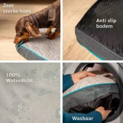 CozySense® - Orthopedisch Hondenkussen - Hondenkussen 100 X 70 Cm - Geschikt Als Benchkussen & Hondenbed - Hondenkussen Bank - Traagschuim - Waterdicht - Wasbare Hoes - Maat XL -Huisdierbenodigdheden 1200x1200 222