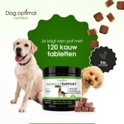 DOG OPTIMAL Gewricht Supplement 120 Stuks - Mobility - Glucosamine Hond - Artrose - Heupdysplasie - Gewrichten - Hondensnacks - Hondenkoekjes - Hondensupplementen - Honden - Puppy - Hondenvoeding -Huisdierbenodigdheden 1200x1200 272