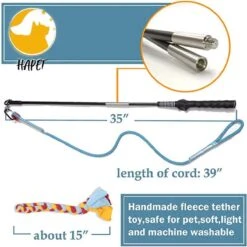 CF Pack - Hond Buitenspeelgoed Actief Behendigheid Touw Dog Flirt Pole Flirtpole Toy Tug Tease Wand Non-Bungee Cord Dog Toy For Fun Obedience Training Extandable Toy Honden Speelgoed Hondenspeelgoed Behendigheidspeelgoed -Huisdierbenodigdheden 1200x1200 284