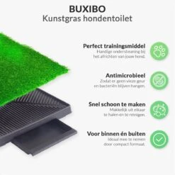 Merkloos Hondentoilet Kunstgras Met Bak - Indoor Dierentoilet - Uitneembare Opvangbak - Puppy Training Pets - Outdoor/Balkon/Tuin/Indoor Toilet - 50x64 Cm -Huisdierbenodigdheden 1200x1200 288