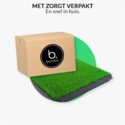 Merkloos Hondentoilet Kunstgras Met Bak - Indoor Dierentoilet - Uitneembare Opvangbak - Puppy Training Pets - Outdoor/Balkon/Tuin/Indoor Toilet - 50x64 Cm -Huisdierbenodigdheden 1200x1200 289