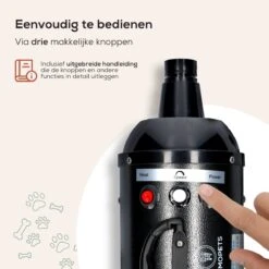 MiMOPETS® Hondenföhn Met 4 Opzetstukken – Waterblazer Voor Honden Met Geluiddemper -Hondendroger - Zwart -Huisdierbenodigdheden 1200x1200 362