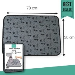 Jooba Puppy Training Pads - Wasbare Puppy Pads 2 Stuks - Hondentoilet - 70x50cm - Puppy -Huisdierbenodigdheden 1200x1200 379