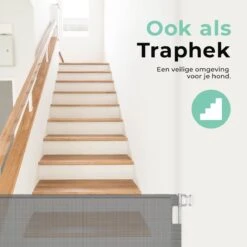 Château Animaux® - Tot 180cm Breed Traphekje Oprolbaar Hond - Stijlvolle Oplossing - Dieren Hek - Honden Hek -Huisdierbenodigdheden 1200x1200 409