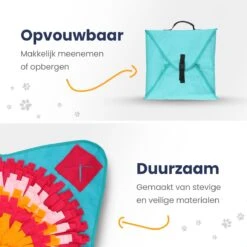 Snuffelmat 70x70cm Inclusief Rubberen Massage Bal & E-book - Speelmat Hond - Denkspel Hond - Puppy Speelgoed - Anti Schrok Mat - Honden Snoepjes - Cadeau Tip -Huisdierbenodigdheden 1200x1200 416