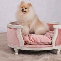 Lord Lou - George Roze Velvet S - Luxe Hondenmand - Luxe Kattenmand - 49x40x31 -Huisdierbenodigdheden 1200x1200 437