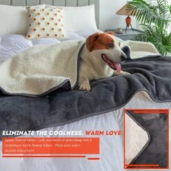 Hondendeken, Fleece, Waterdicht, Wasbaar, Hondenmat, Huisdier, Warme Zachte Deken Voor Hondendeken, Kattendeken, Deken Voor Katten En Honden, Waterdichte Deken Voor Bank, Bed, 150 X 127 Cm -Huisdierbenodigdheden 1200x1200 439