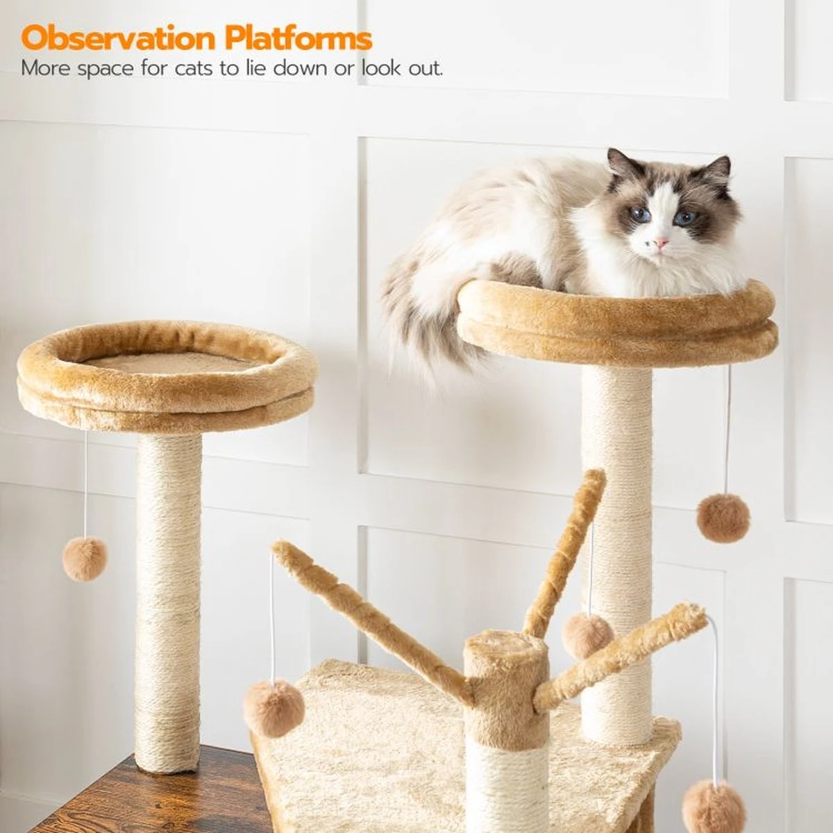 Signature Home Lola Krabpaal Met Kattenbak - Kattenbak Hangmat Mand Katten Huis - Kattenhuis Met Deur En Slot - Krabpalen Katten Huis - Kattenbakmeubel Verborgen - Alles-in-één Kattenspeelgoed Met Kattenhuis - Bruin - 70cm X 132cm X 48cm 12 Signature Home Lola Krabpaal Met Kattenbak - Kattenbak Hangmat Mand Katten Huis - Kattenhuis Met Deur En Slot - Krabpalen Katten Huis - Kattenbakmeubel Verborgen - Alles-in-één Kattenspeelgoed Met Kattenhuis - Bruin - 70cm X 132cm X 48cm - Afbeelding 10