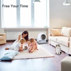 Merkloos Premium Kattenbak - Automatische - Zelfreinigende - Elektrische Kattenbak - Design Kattenbak -Huisdierbenodigdheden 1200x1200 520
