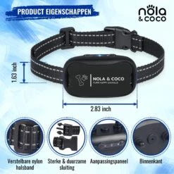 Nola & Coco® Oplaadbare Anti Blafband - 4 Kleuren - Zonder Schok - Waterdichte Diervriendelijke Blaf Halsband - Opvoedingshalsband - Voor Grote En Kleine Honden - Lichte Vibratie En Geluid - 3 Tot 60kg -Huisdierbenodigdheden 1200x1200 53
