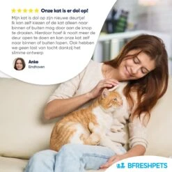 BFreshPets Kattenluik + Massageborstel - Met Tunnel - 4 Vergrendelingsstanden - Weersbestendig - Maat L - Zwart - 27 X 24 Cm -Huisdierbenodigdheden 1200x1200 544