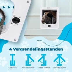 Skipoo Kattenluik Met Tunnel - Weerbestendig - Grote Kat - 4 Vergrendelingsstanden - Wit 14 Skipoo Kattenluik Met Tunnel - Weerbestendig - Grote Kat - 4 Vergrendelingsstanden - Wit -Huisdierbenodigdheden 1200x1200 589