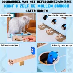 Sla De Mol Kattenspeeltje - Katten Speelgoed - Kattenspeelgoed - Kattenspeeltjes - Kattenspeeltjes Intelligentie - Kattenspeelgoed Intelligentie -Huisdierbenodigdheden 1200x1200 625