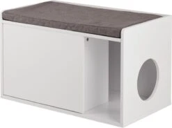 Relaxdays Kattenbak Ombouw - Met Zitkussen - Kattenhuis Wit - Kattenmeubel - Kattenkast 20 Relaxdays Kattenbak Ombouw - Met Zitkussen - Kattenhuis Wit - Kattenmeubel - Kattenkast -Huisdierbenodigdheden 1200x898 3