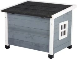 MyMax Kattenhuis - Hout - Openslaand Bitumen Dak - Kattenhuis Voor Buiten - Kattenhok - Kattenhuisje Hout - Grijs - 57*45*43CM -Huisdierbenodigdheden 1200x921 1