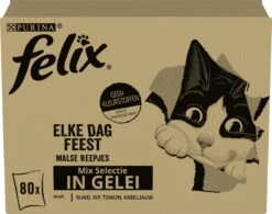 Felix Elke Dag Feest Mix Selectie In Gelei - Katten Natvoer - 80 X 85g -Huisdierbenodigdheden 1200x946 2