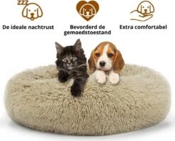 Behave Donut Hondenmand - Hondenkussen - Hondenbed - Kattenmand - Fluffy - Donut - 50cm - Beige 11 Behave Donut Hondenmand - Hondenkussen - Hondenbed - Kattenmand - Fluffy - Donut - 50cm - Beige -Huisdierbenodigdheden 1200x966 1