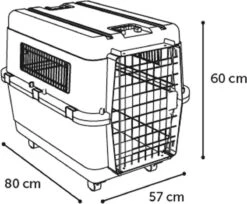 Flamingo - Hondentransportbox Nomad - L - Grijs - 57 X 80 X 60 Cm -Huisdierbenodigdheden 1200x991