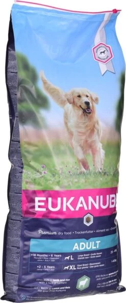 Eukanuba Dog Adult Large Breed Lam/Rice - 12 KG -Huisdierbenodigdheden 501x1200