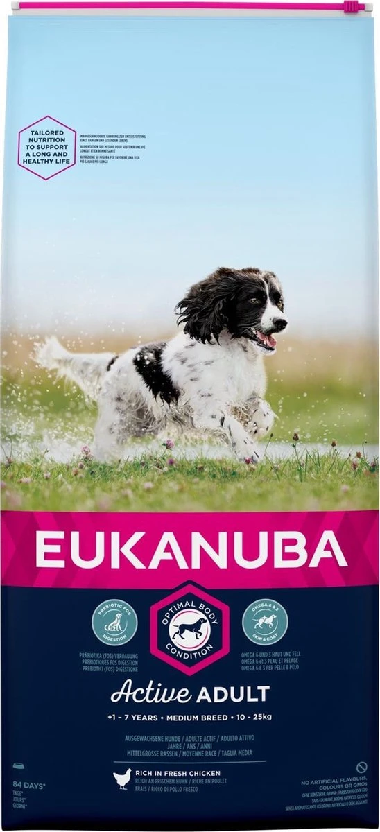 Eukanuba Dog Adult Medium Breed - Kip - Hondenvoer - 15 Kg 3 Eukanuba Dog Adult Medium Breed - Kip - Hondenvoer - 15 Kg