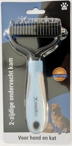 Hondenkam 2-Zijdige Voor Ondervacht - Kattenkam - Voorkomt Haaruitval - Verwijdert Klitten - MEDICU ® Premium Quality -Huisdierbenodigdheden 591x1200 1