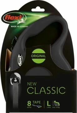 Flexi Rollijn New Classic Tape Large 8 M - Hondenriem - Zwart Tot 50kg -Huisdierbenodigdheden 825x1200