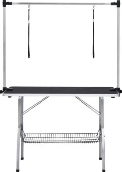 VIDAXL Hondentrimtafel Verstelbaar Met 2 Lussen En Opbergschap -Huisdierbenodigdheden 852x1200